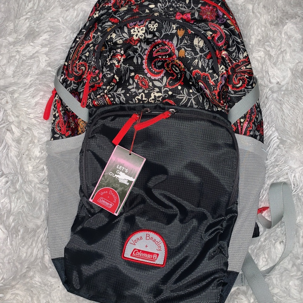 Vera Bradley Coleman 15L Outdoor Black Paisley Backpack School Limited Edition